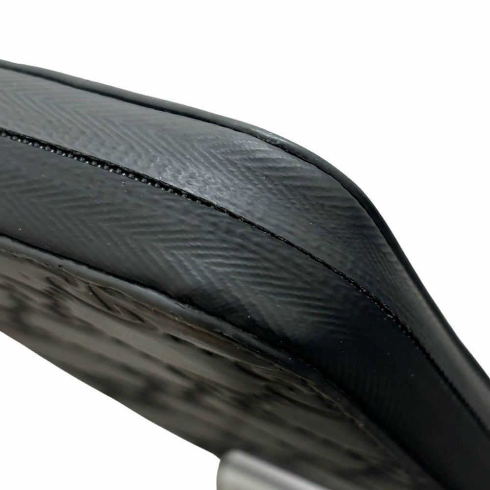 グッチ 771421 GGラバーエフェクト シグネチャー レザー ブラック 黒 エンボス 型押し シンプル メンズ GUCCI 長財布 ジッピーウォレット