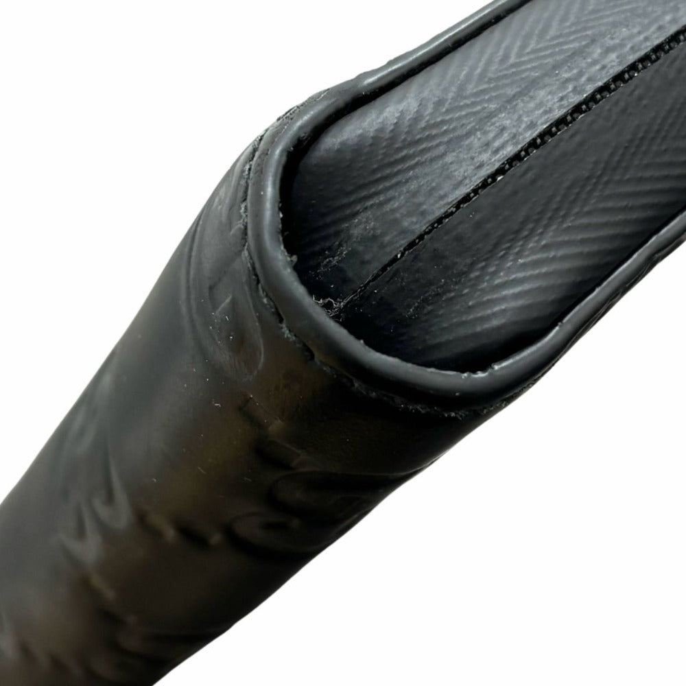 グッチ 771421 GGラバーエフェクト シグネチャー レザー ブラック 黒 エンボス 型押し シンプル メンズ GUCCI 長財布 ジッピーウォレット