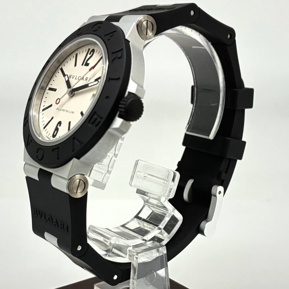 ブルガリ アルミニウム 40mm 103382 ラバーベゼル×ラバーストラップ