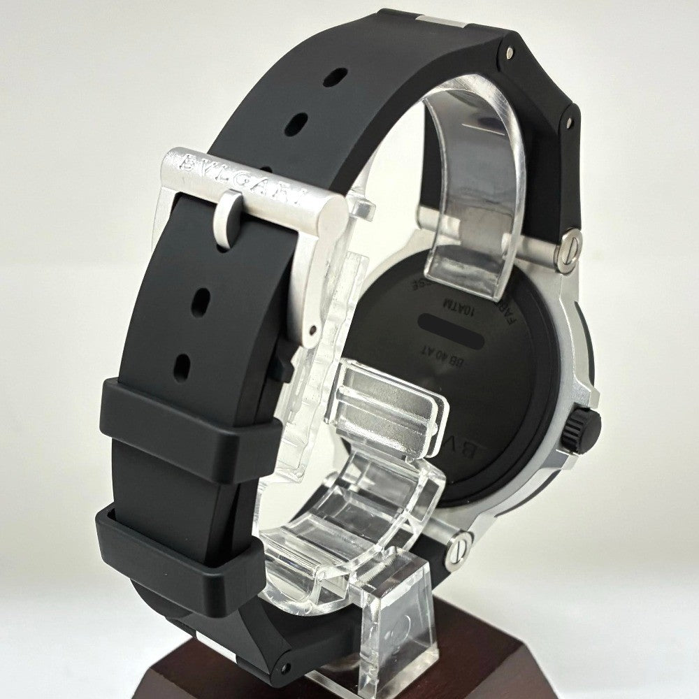 ブルガリ アルミニウム 40mm 103382 ラバーベゼル×ラバーストラップ クリーム文字盤 キャリバーB77 自動巻き メンズ BVLGARI 腕時計