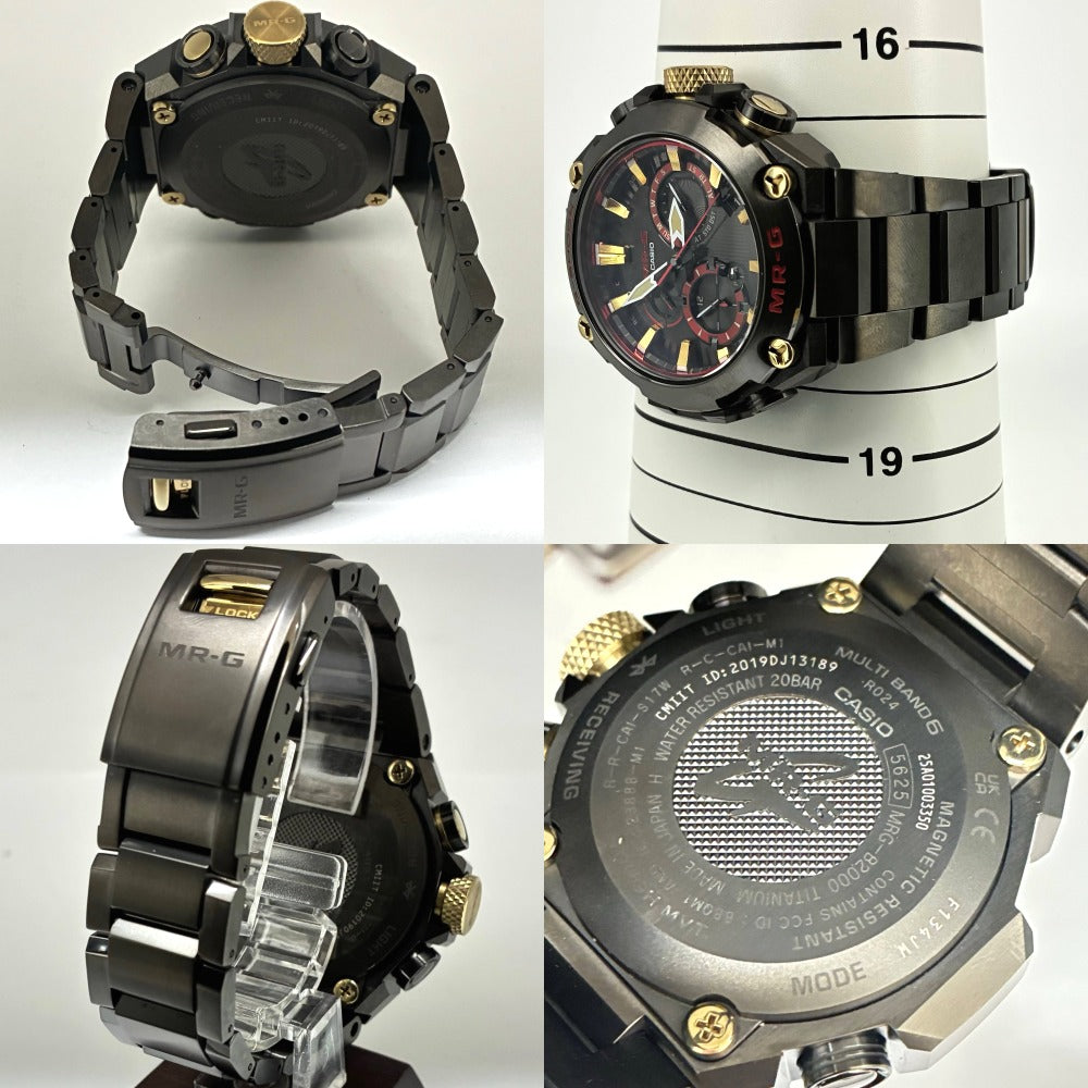 ジーショック 赤備え MRG-B2000B-1A4JR 49.8mm チタン ブラック タフソーラー Bluetooth メンズ G-SHOCK CASIO 腕時計