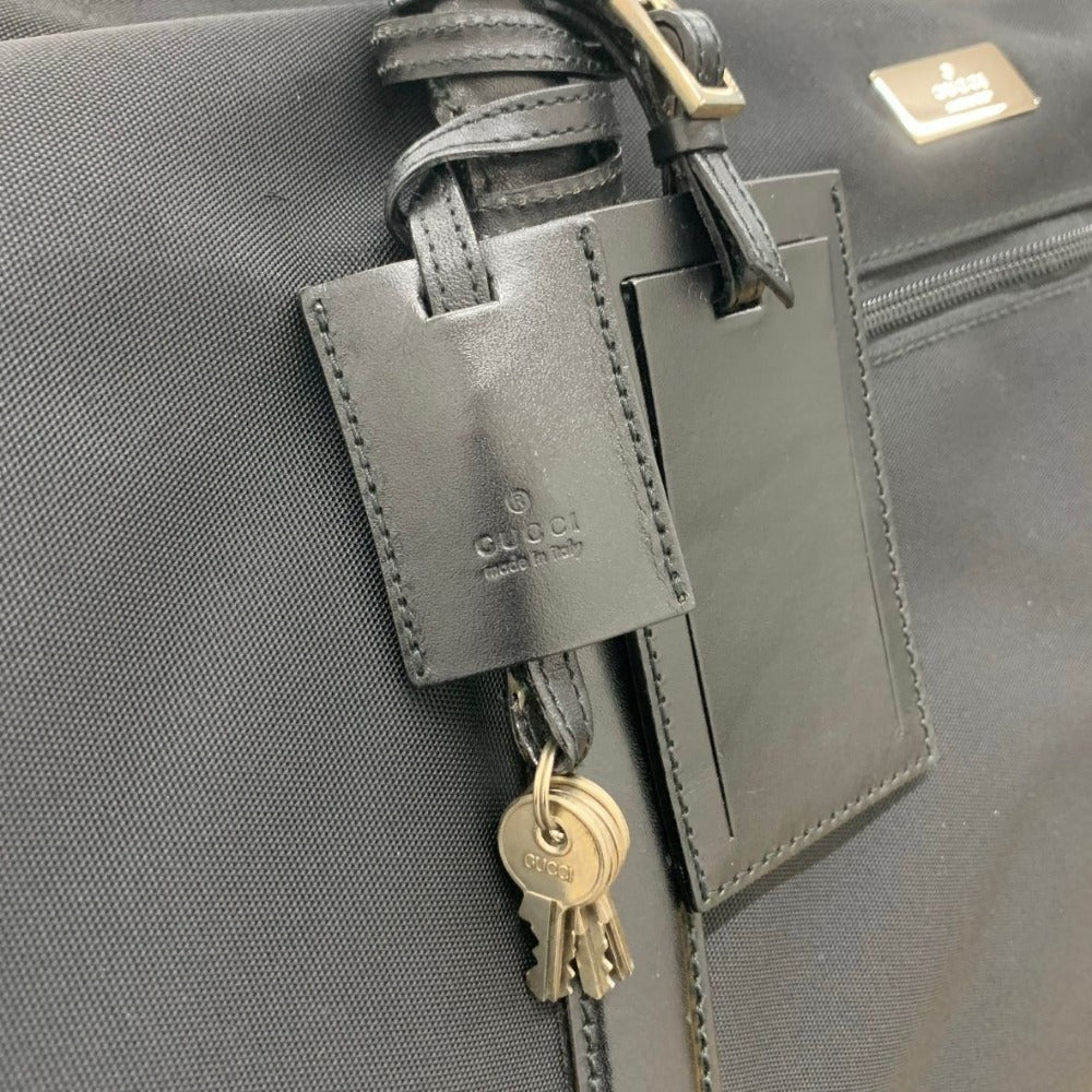 グッチ ロゴ ボストンバッグ ナイロン シンプル ブラック 黒 レザー 大容量 トラベルバッグ 旅行鞄 012039310 メンズ GUCCI