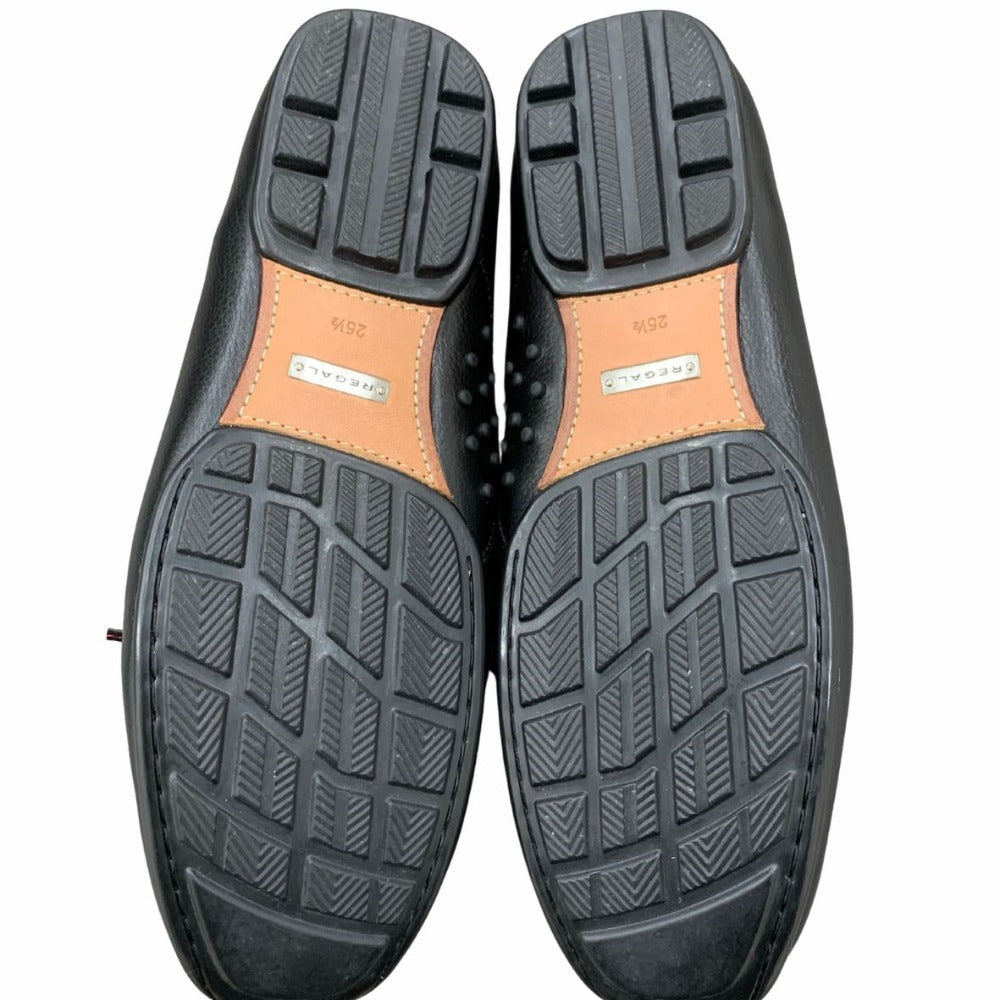 リーガル ドライビングシューズ 25.5cm 本革 スリッポン レザー ブラック 黒 モカシン カジュアル デッキシューズ メンズ REGAL