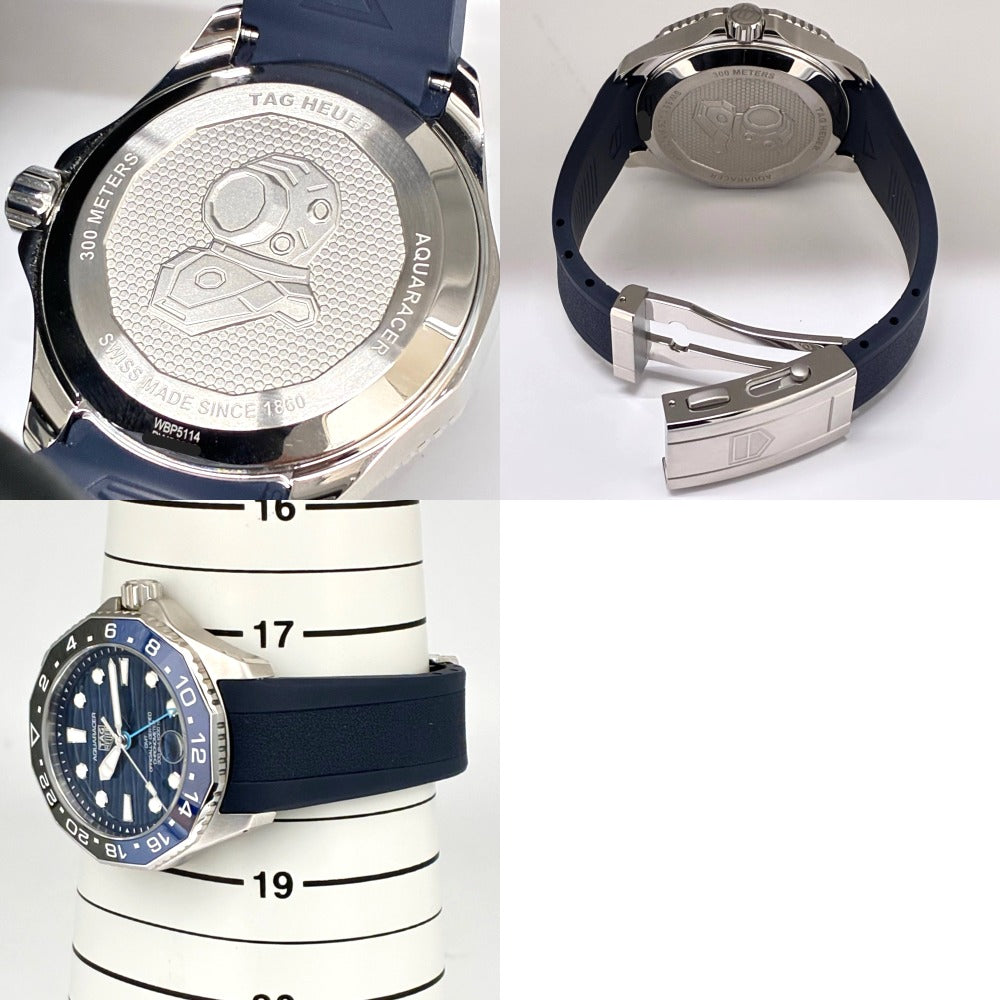 タグホイヤー WBP5114 42mm アクアレーサー プロフェッショナル 300 GMT 300m防水 回転ベゼル セラミック ラバー 自動巻き メンズ TAG HEUER 腕時計