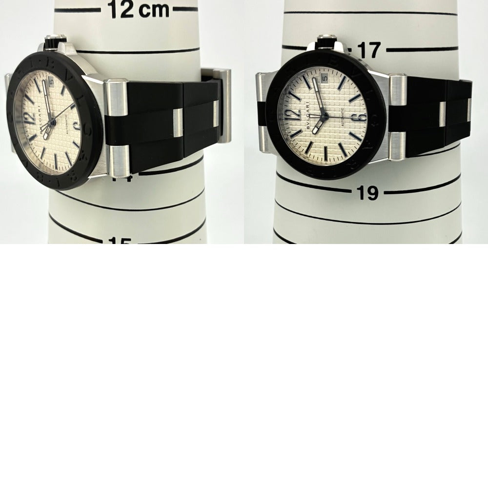 ブルガリ DG35SV ディアゴノ 35mm ステンレス ラバーベゼル ラバーストラップ 自動巻き ユニセックス BVLGARI 腕時計