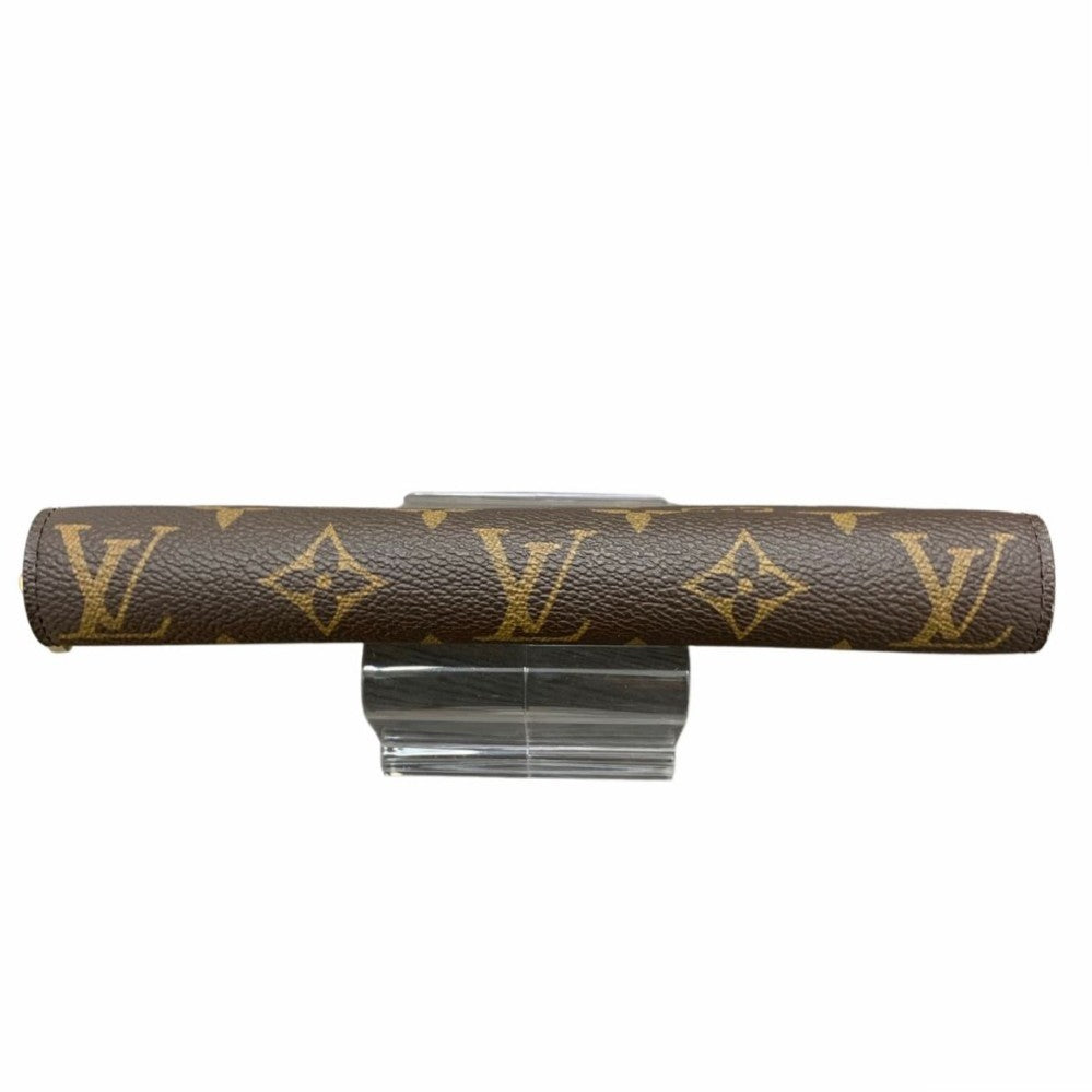 ルイ・ヴィトン 長財布 モノグラム M41895 ジッピー・ウォレット RFID内蔵 フューシャ ゴールド金具 ブラウン PVC レザー シンプル レディース 未使用品