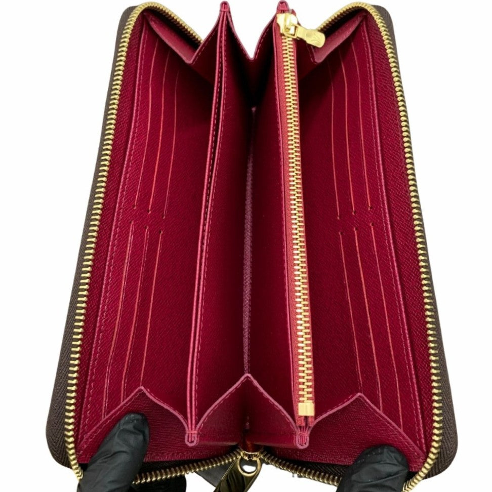 ルイ・ヴィトン 長財布 モノグラム M41895 ジッピー・ウォレット RFID内蔵 フューシャ ゴールド金具 ブラウン PVC レザー シンプル レディース 未使用品