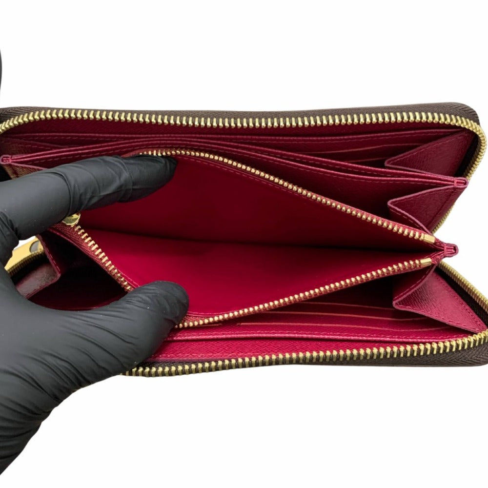 ルイ・ヴィトン 長財布 モノグラム M41895 ジッピー・ウォレット RFID内蔵 フューシャ ゴールド金具 ブラウン PVC レザー シンプル レディース 未使用品