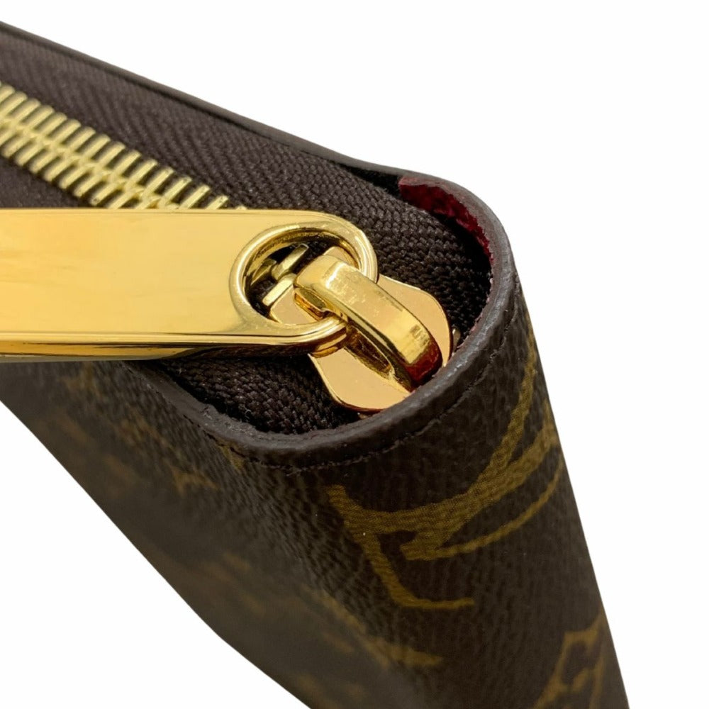 ルイ・ヴィトン 長財布 モノグラム M41895 ジッピー・ウォレット RFID内蔵 フューシャ ゴールド金具 ブラウン PVC レザー シンプル レディース 未使用品