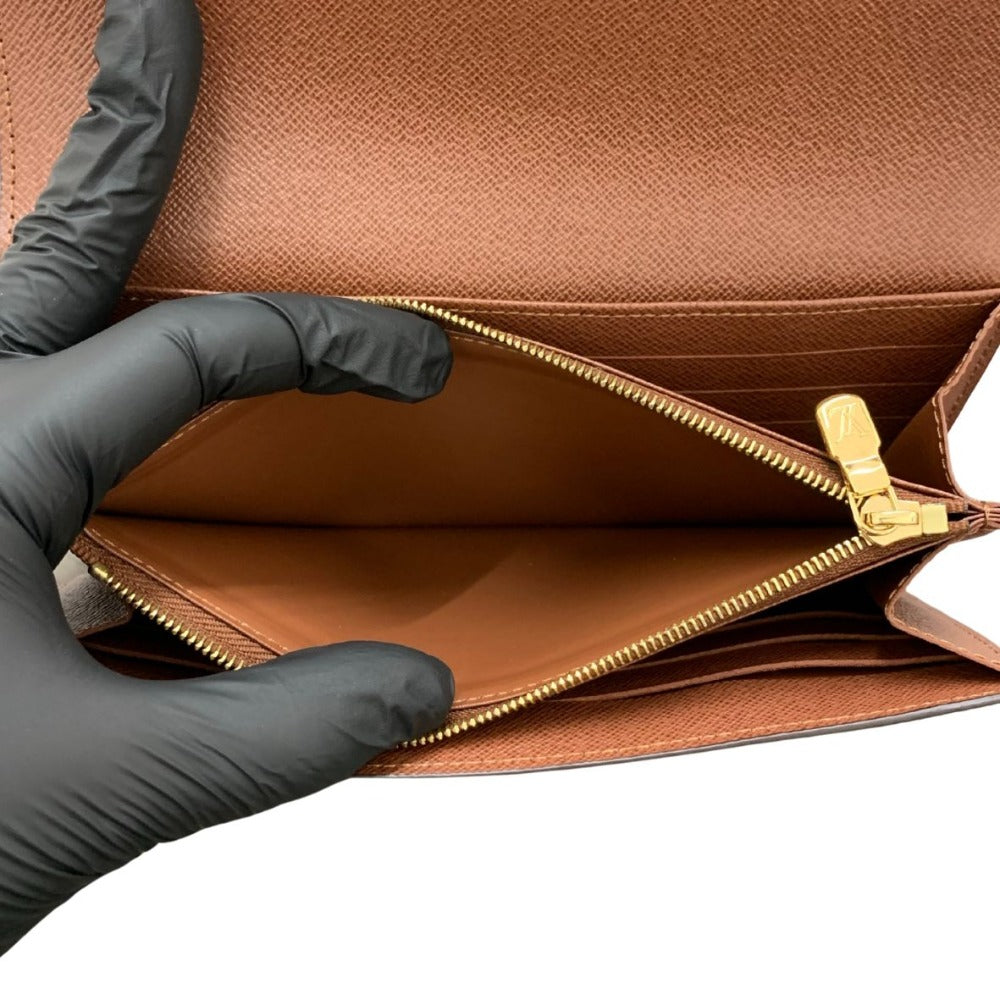 ルイヴィトン 長財布 モノグラム M60531 ポルトフォイユ･サラ RFID内蔵 ゴールド金具 PVC レザー ブラウン シンプル レディース 未使用品