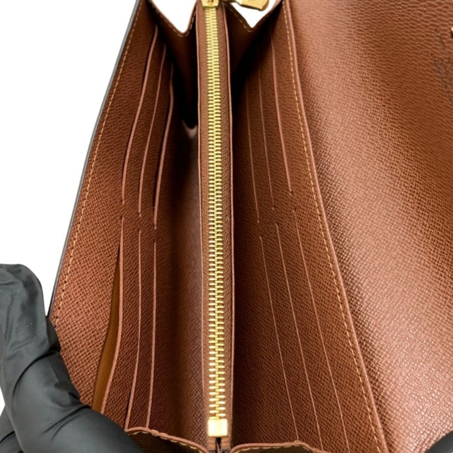 ルイヴィトン 長財布 モノグラム M60531 ポルトフォイユ･サラ RFID内蔵 ゴールド金具 PVC レザー ブラウン シンプル レディース 未使用品