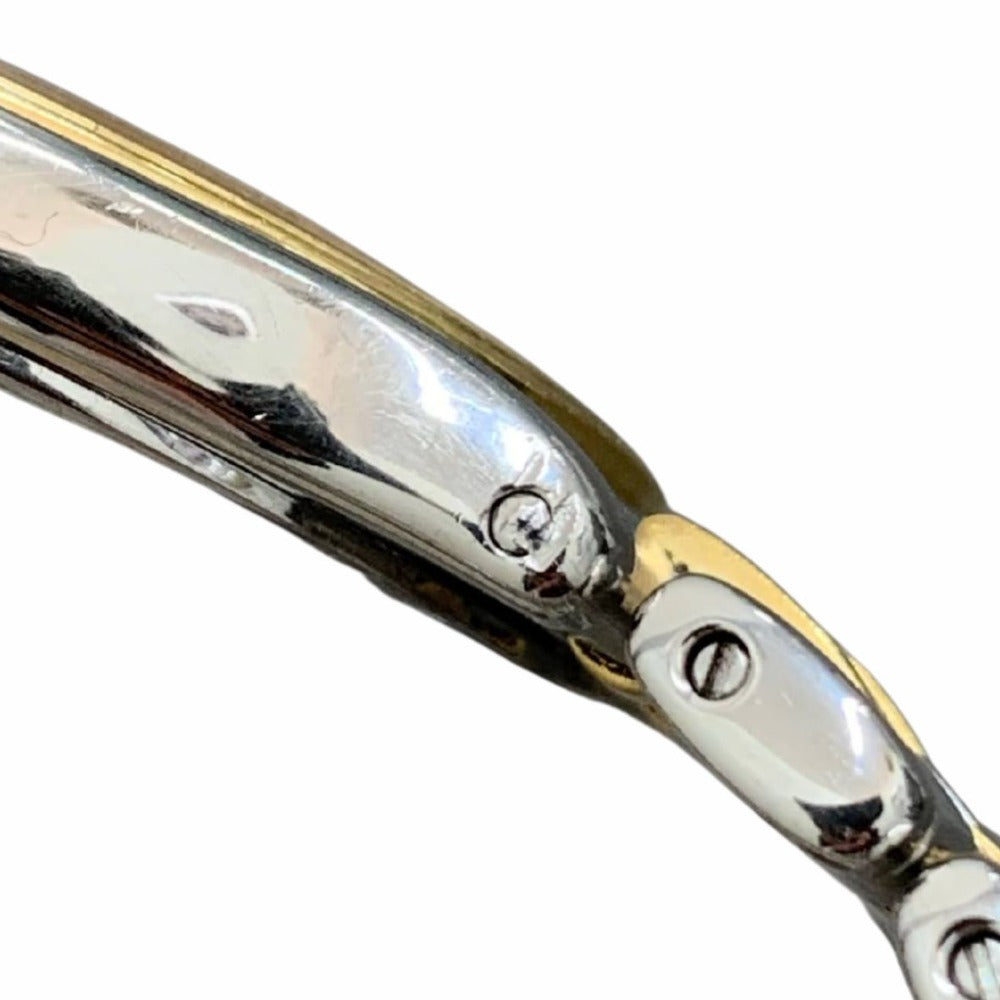 クレドール 腕時計 K18ベゼル×ステンレス クォーツ 33mm 9571-6020 稼働品 電池交換済 シルバー文字盤 コンビ ゴールド メンズ セイコー CREDOR