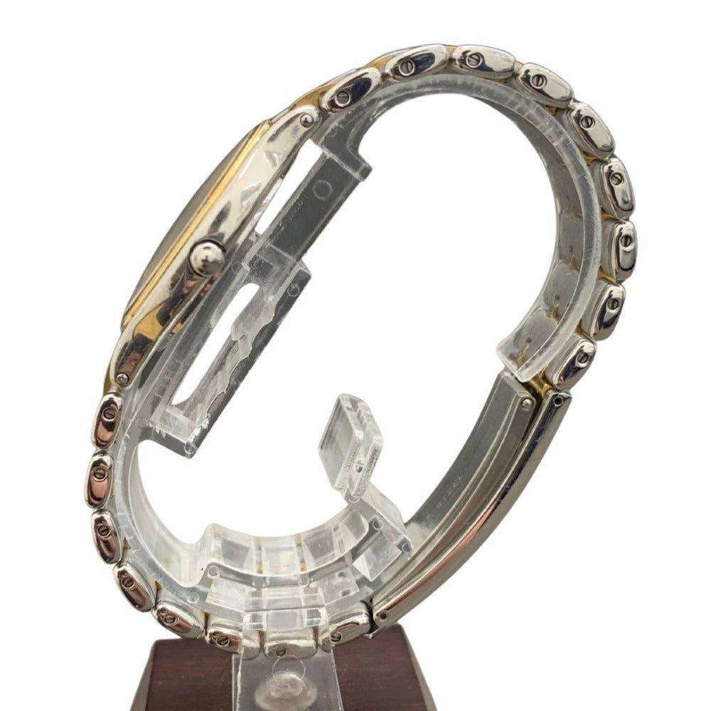 クレドール 腕時計 K18ベゼル×ステンレス クォーツ 33mm 9571-6020 稼働品 電池交換済 シルバー文字盤 コンビ ゴールド メンズ セイコー CREDOR