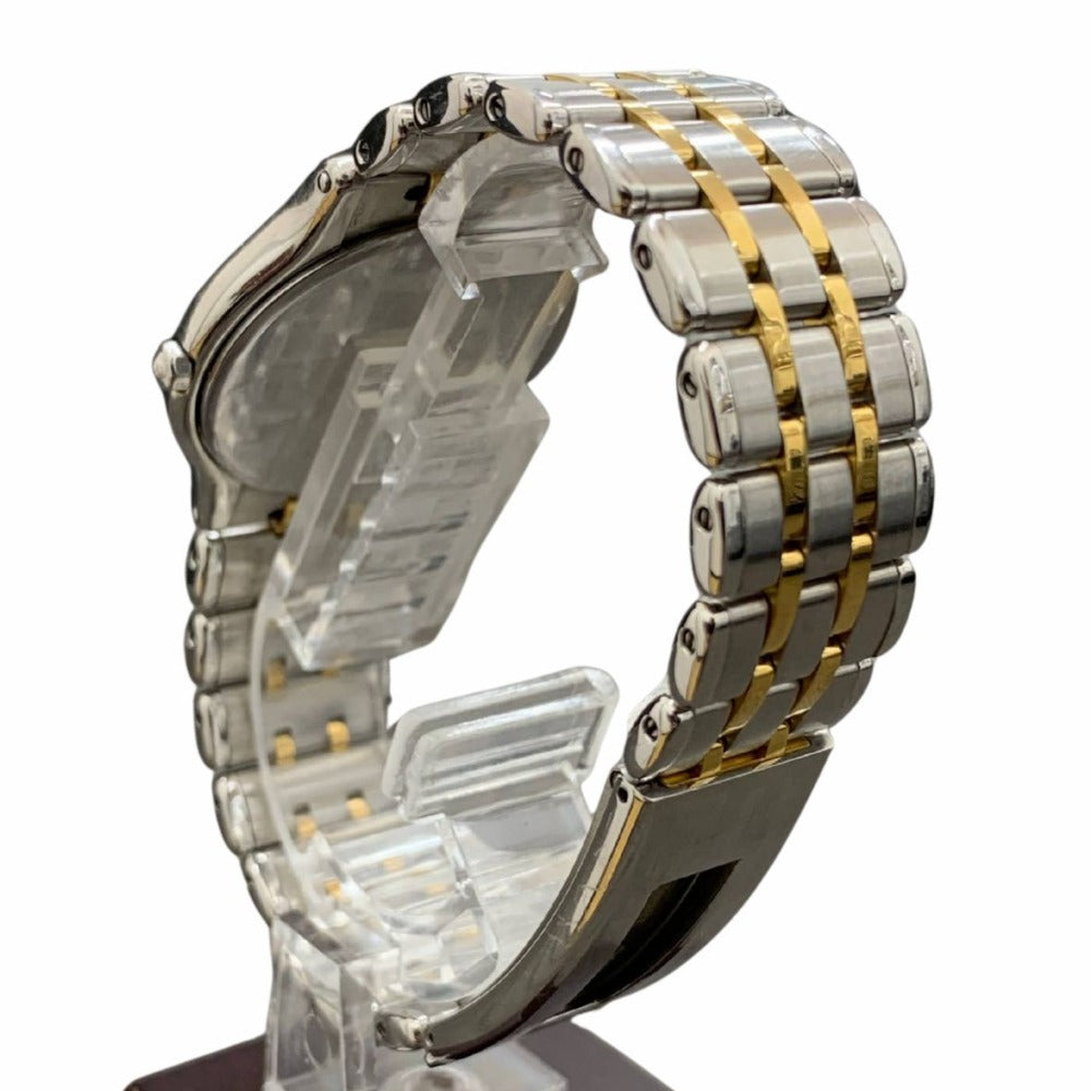 クレドール 腕時計 K18ベゼル×ステンレス クォーツ 33mm 9571-6020 稼働品 電池交換済 シルバー文字盤 コンビ ゴールド メンズ セイコー CREDOR