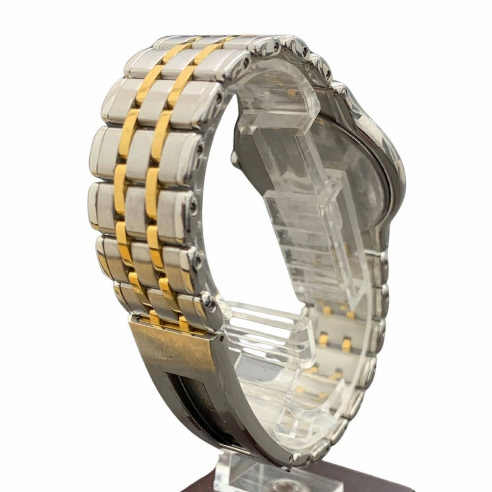 クレドール 腕時計 K18ベゼル×ステンレス クォーツ 33mm 9571-6020 稼働品 電池交換済 シルバー文字盤 コンビ ゴールド メンズ セイコー CREDOR