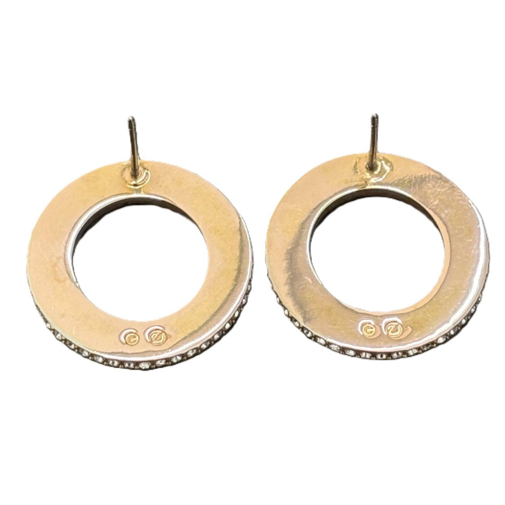 スワロフスキー フープピアス ブラック フィーバー ローズゴールドコーティング 5352005 シンプル レディース SWAROVSKI