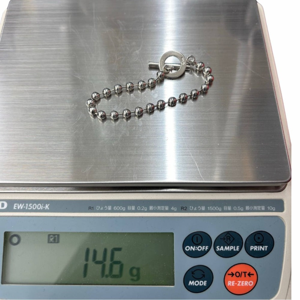 グッチ ブレスレット ボールチェーン マンテル シルバー925 重量14.6g 010294 09840 0006 シンプル レディース GUCCI