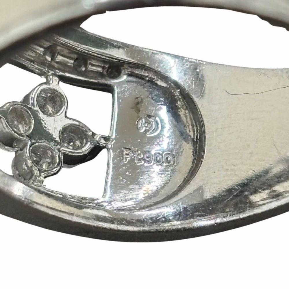 リング・指輪 Pt900 ダイヤモンド0.75ct 20.5号 テスター済 重量17.4g プラチナ カラーダイヤ シルバー シンプル レディース