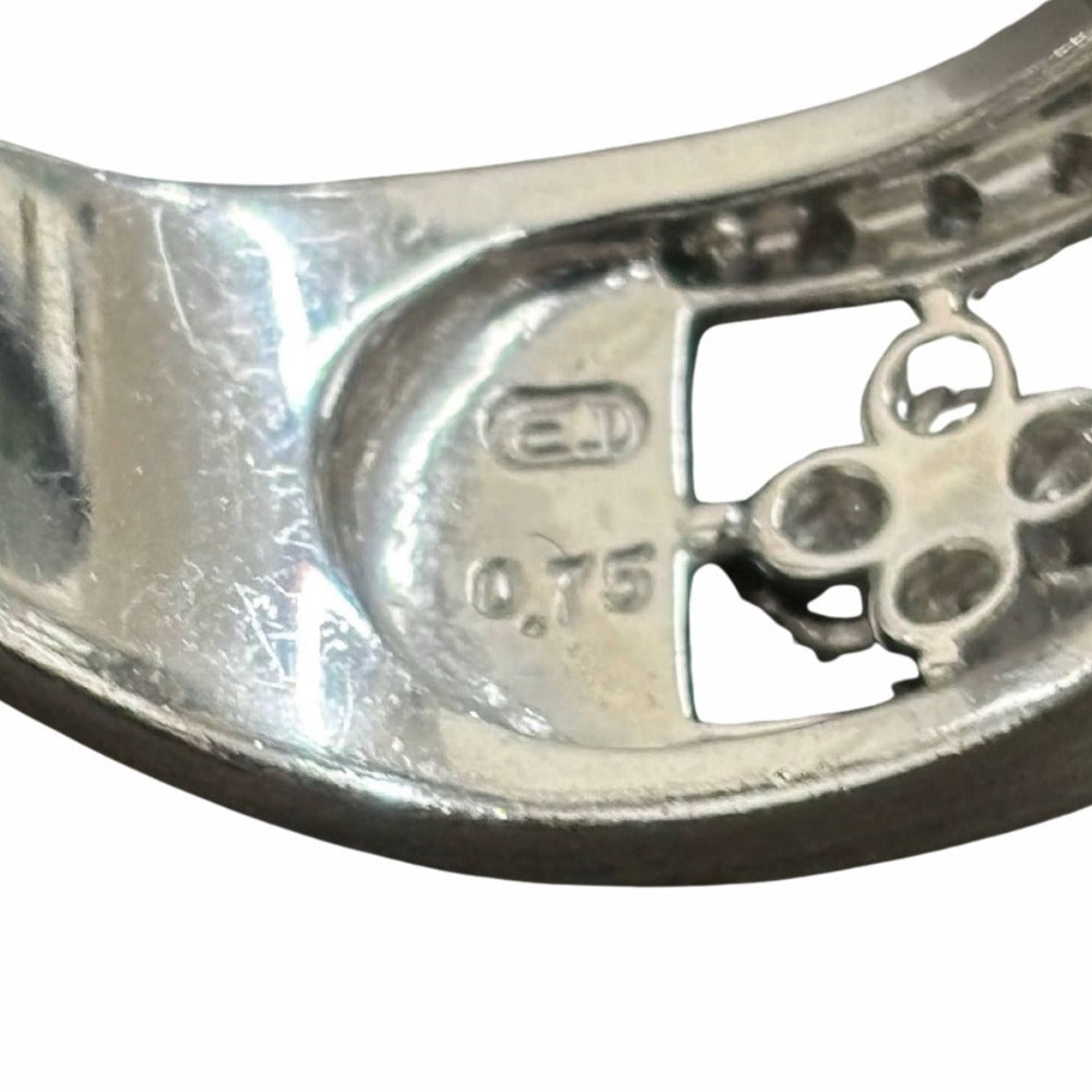 リング・指輪 Pt900 ダイヤモンド0.75ct 20.5号 テスター済 重量17.4g プラチナ カラーダイヤ シルバー シンプル レディース