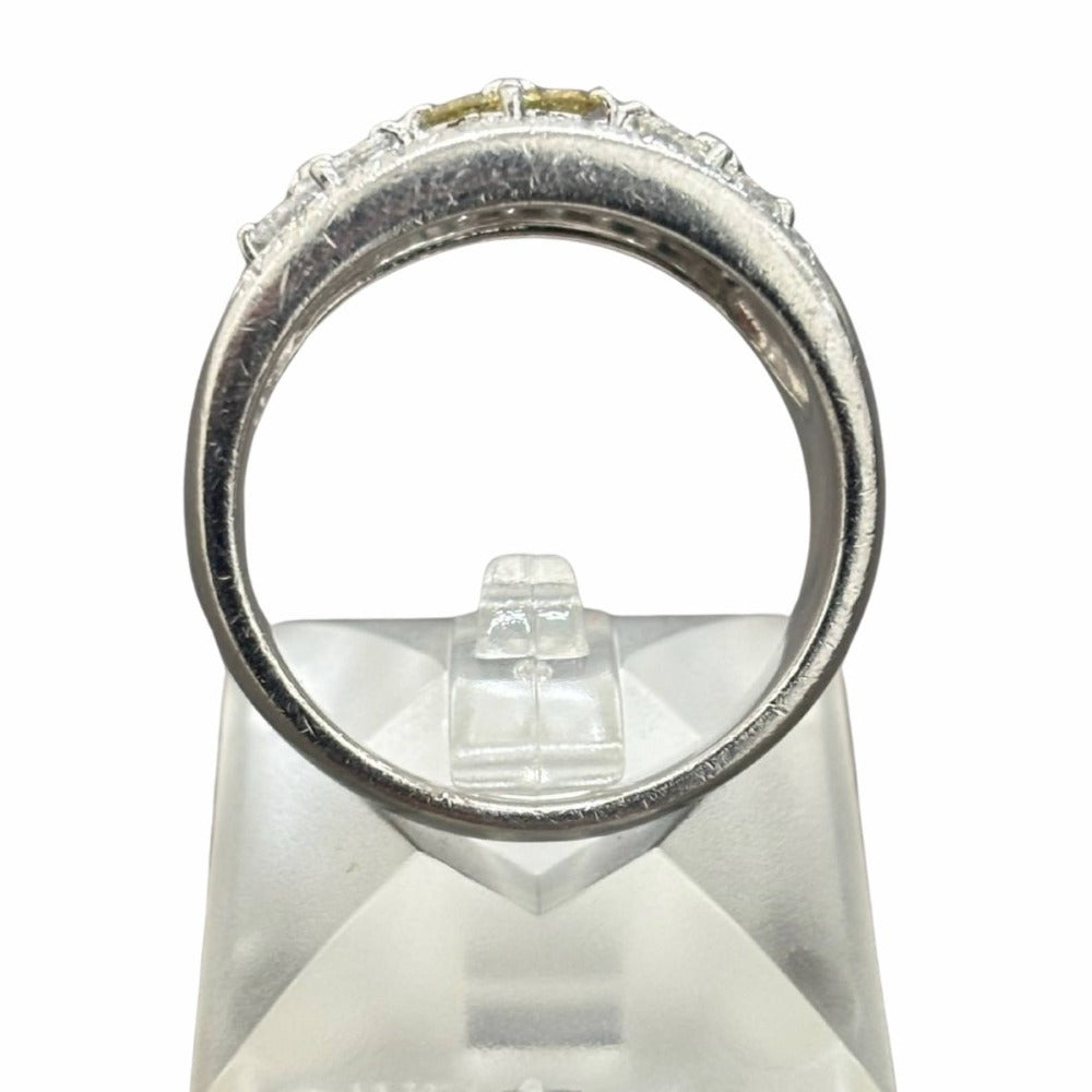 リング・指輪 Pt900 ダイヤモンド0.75ct 20.5号 テスター済 重量17.4g プラチナ カラーダイヤ シルバー シンプル レディース