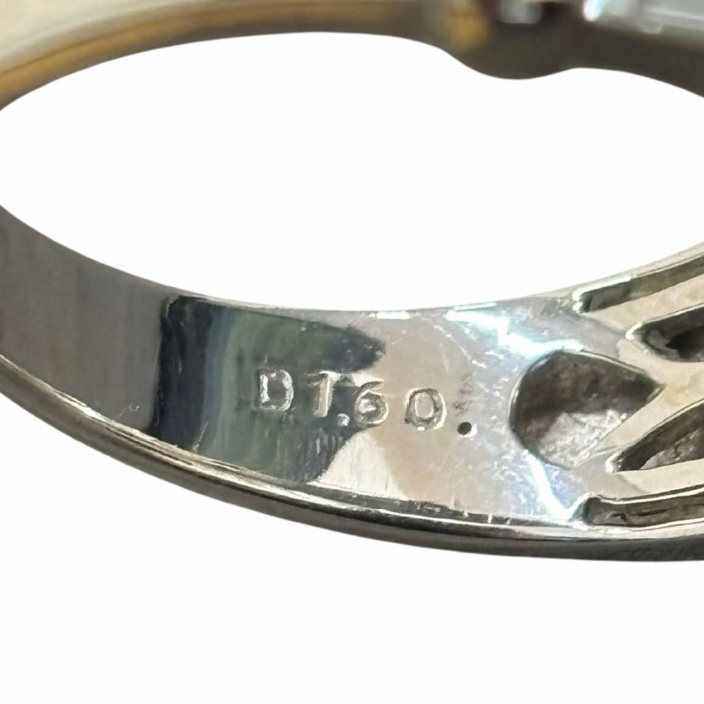 リング・指輪 K18WG＆ダイヤモンド 1.60ct 13号 重量6.4g テスター済 ホワイトゴールド バゲットダイヤ シンプル レディース