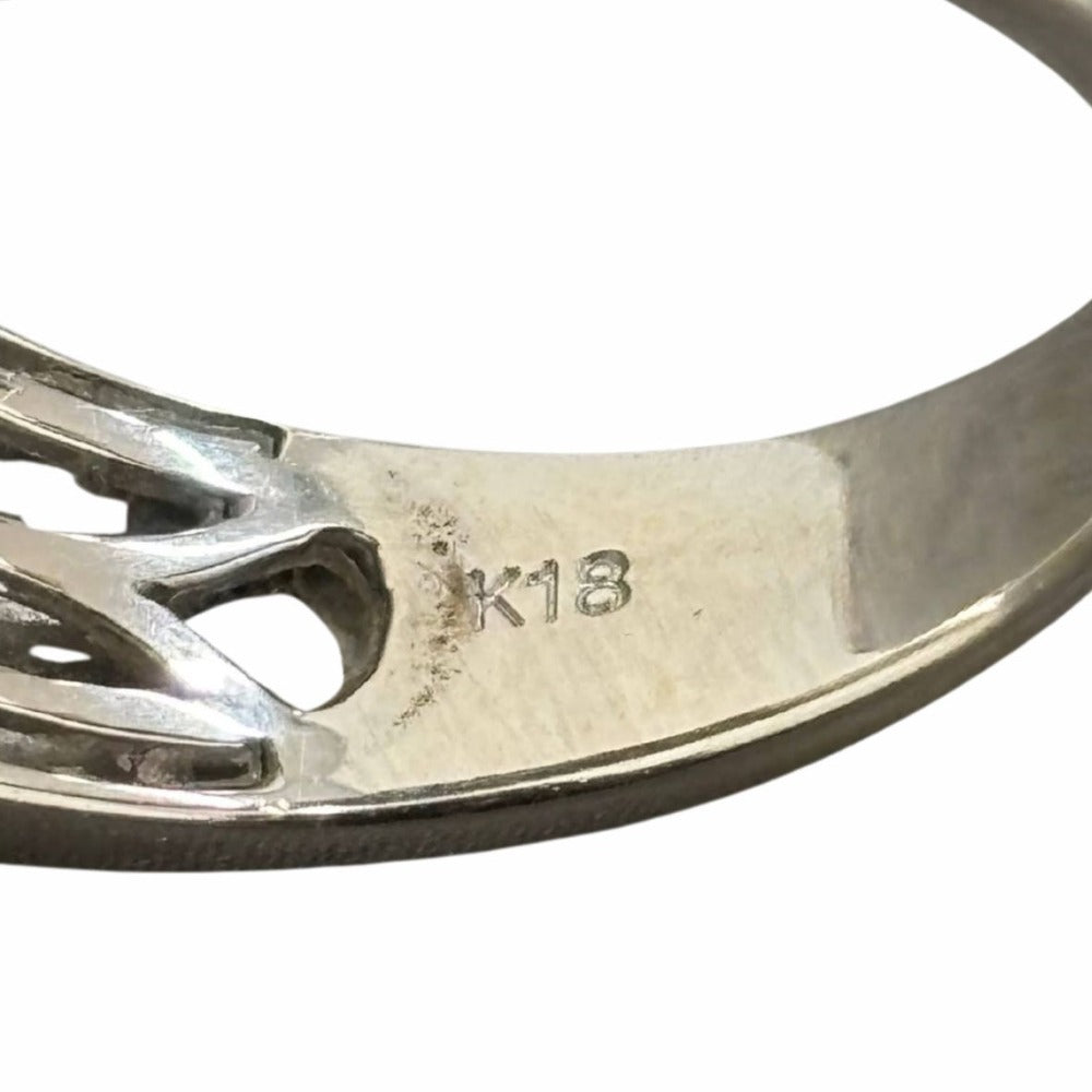 リング・指輪 K18WG＆ダイヤモンド 1.60ct 13号 重量6.4g テスター済 ホワイトゴールド バゲットダイヤ シンプル レディース