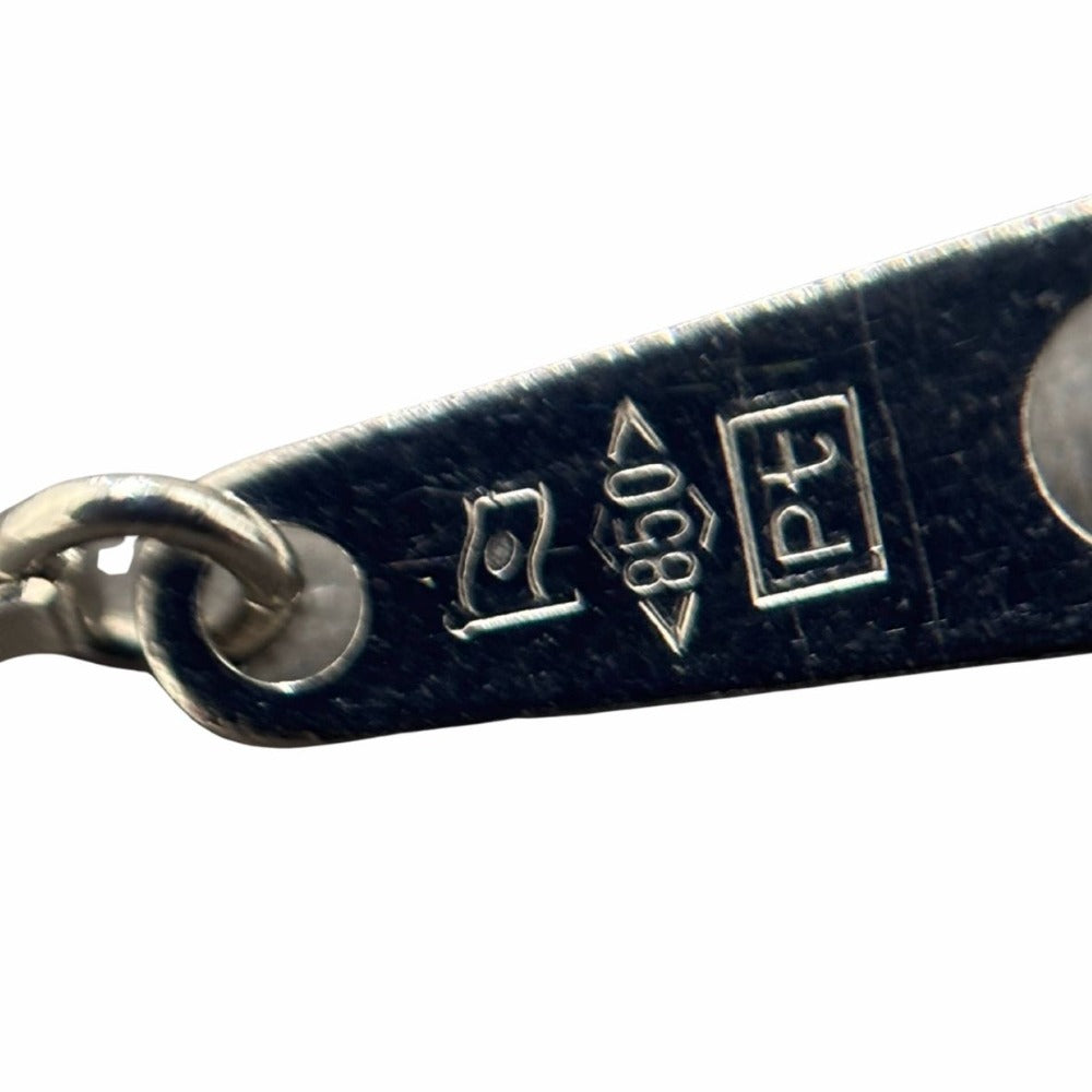 ネックレス Pt900×天然アクアマリン×ダイヤモンドトップ Pt850チェーン 長さ40cm 重量17.8g 幣局検定マーク(ホールマーク) レディース