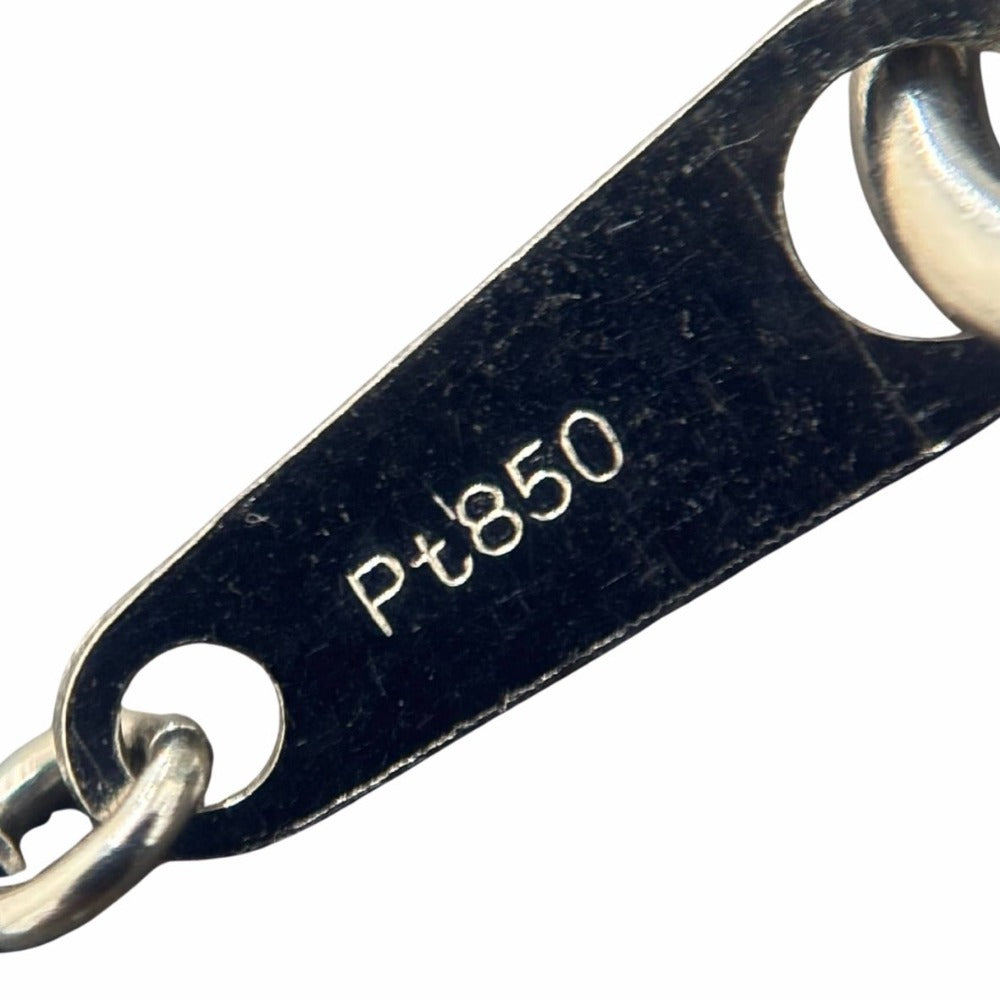 ネックレス Pt900×天然アクアマリン×ダイヤモンドトップ Pt850チェーン 長さ40cm 重量17.8g 幣局検定マーク(ホールマーク) レディース