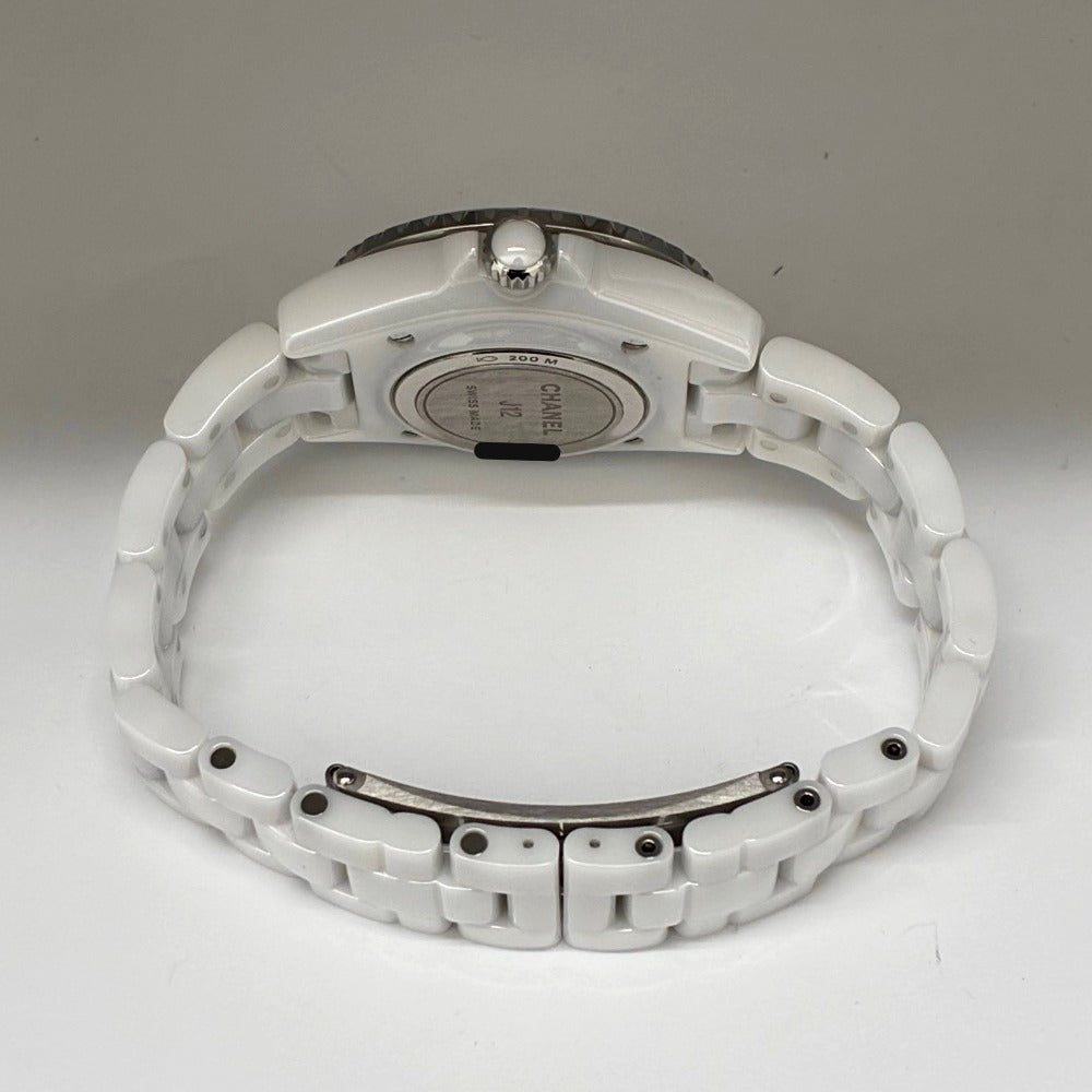 シャネル J12 ホワイトセラミック 33mm H5698 クォーツ レディース CHANEL 腕時計