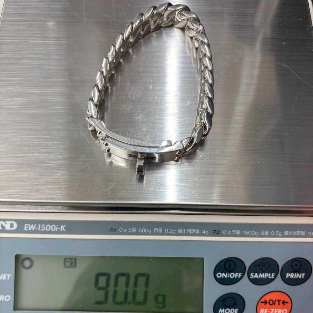 エルメス ブレスレット ケリーグルメット GMサイズ 腕周り約20cm XXL刻印 重量90g Ag925 シルバー シンプル 小物 ユニセックス HERMES