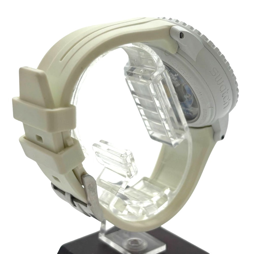 ブランパン×スウォッチ 腕時計 ANTARCTIC OCEAN SO35S100 フィフティファゾムス 自動巻き ダイバーズ ホワイト Blancpain Swatch