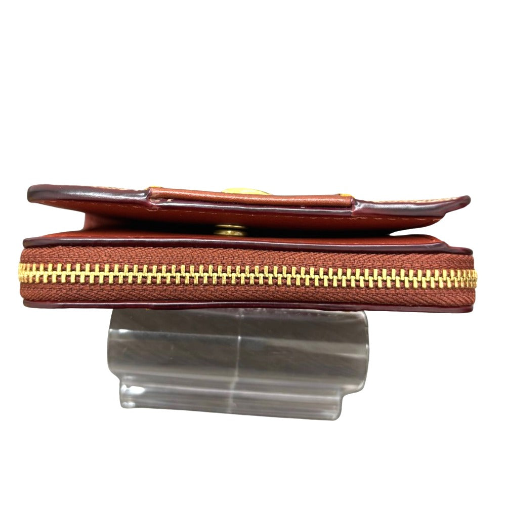 コーチ 財布 ブラウン 小銭入れ付 CD716 B4NQ4 PVC レザー コンパクト キャンバス ビルフォールド ウォレット レディース COACH