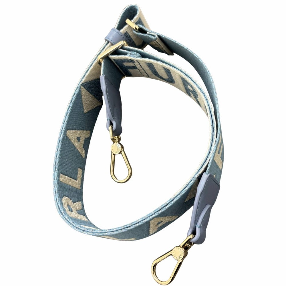 フルラ ハンドバッグ ミネルヴァ Sサイズ 2Way ブルー系 ショルダーストラップ付 シンプル コンパクト 手提げ 斜め掛け レディース 未使用品 Furla