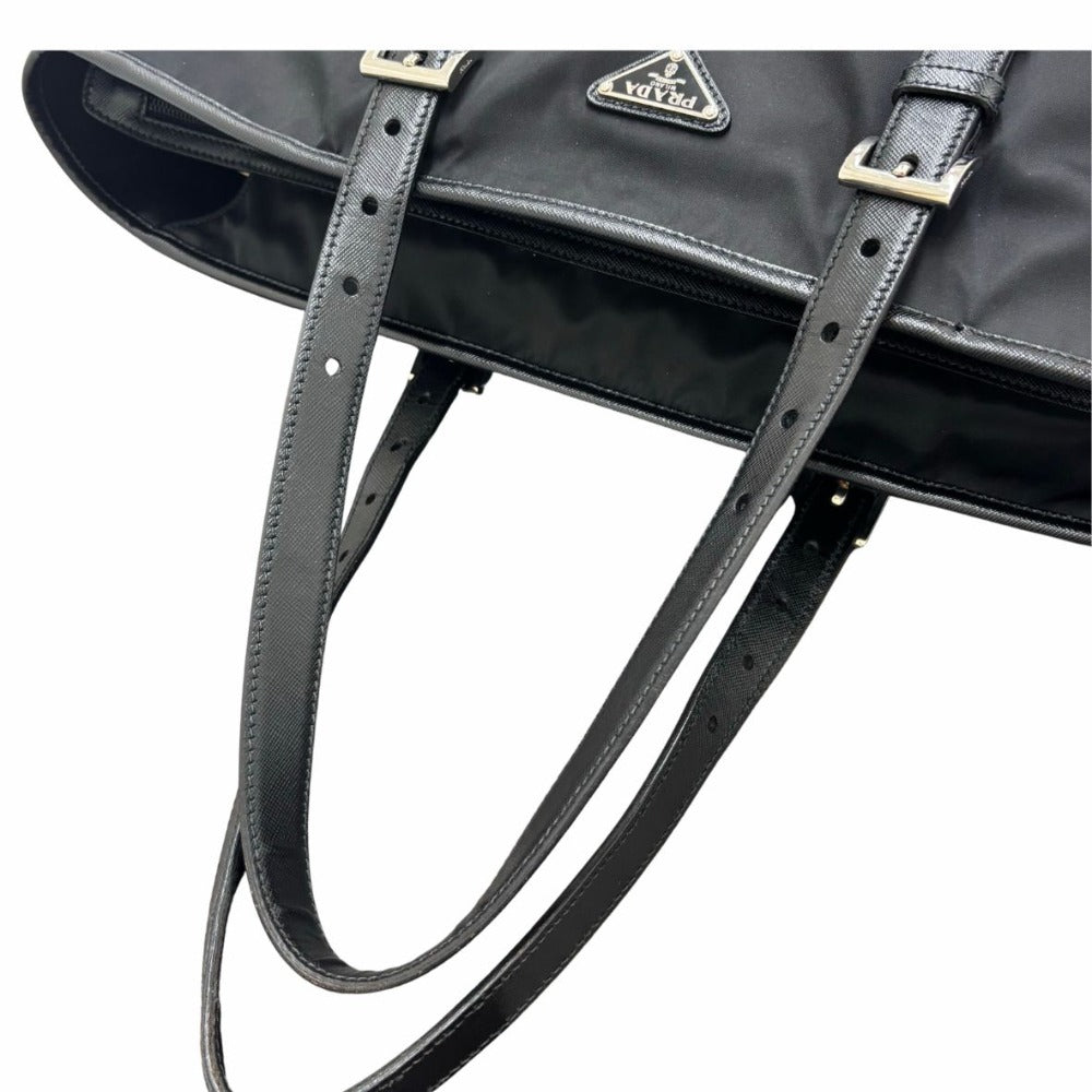 プラダ トートバッグ ナイロン サフィアーノレザー NERO ネロ VA0663 大容量 ブラック 三角ロゴ ビジネスバッグ メンズ PRADA