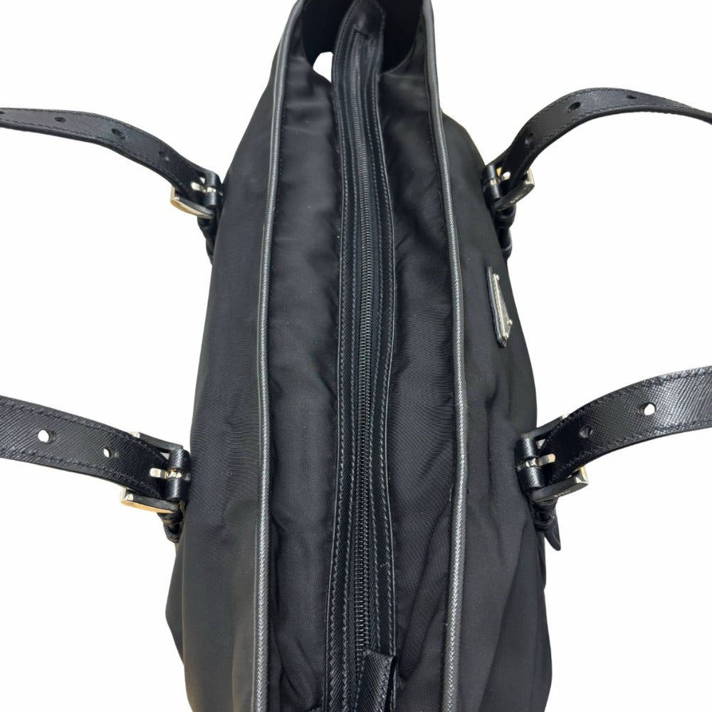 プラダ トートバッグ ナイロン サフィアーノレザー NERO ネロ VA0663 大容量 ブラック 三角ロゴ ビジネスバッグ メンズ PRADA