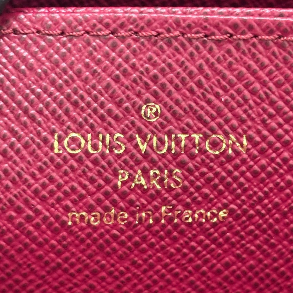 ルイヴィトン 長財布 モノグラム M41895 ジッピー・ウォレット RFID内蔵 フューシャ ゴールド金具 ブラウン PVC レザー シンプル レディース 未使用品 LOUIS VUITTON