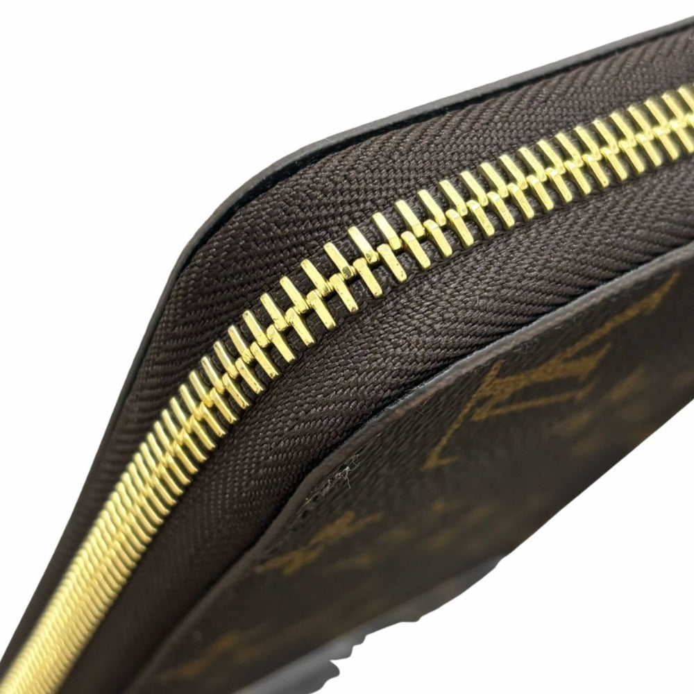 ルイヴィトン 長財布 モノグラム M41895 ジッピー・ウォレット RFID内蔵 フューシャ ゴールド金具 ブラウン PVC レザー シンプル レディース 未使用品 LOUIS VUITTON