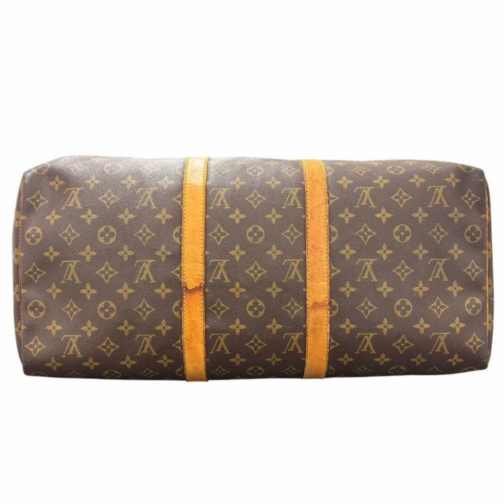 ルイヴィトン キーポル50 M41426 モノグラム PVC レザー ブラウン ゴールド金具 ボストンバッグ トラベル用 旅行鞄 大容量 ユニセックス LOUIS VUITTON