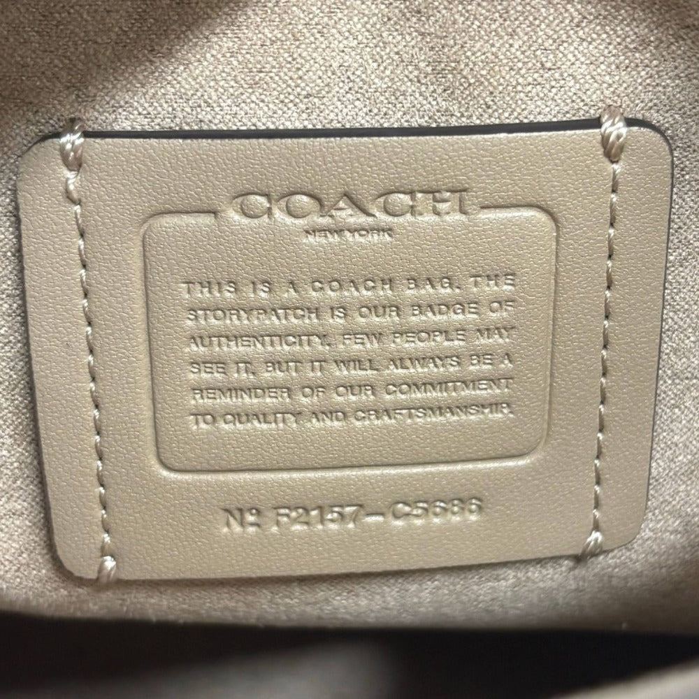 コーチ ショルダーバッグ クレオ レザー C5686 ベージュ ２Way ハンドバッグ ゴールド金具 シンプル 斜め掛け レディース COACH