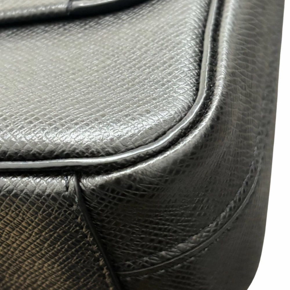 ルイヴィトン タイガ ロマンPM アルドワーズ M30619 ブラック レザー シルバー金具 斜め掛け シンプル メンズ LOUIS VUITTON