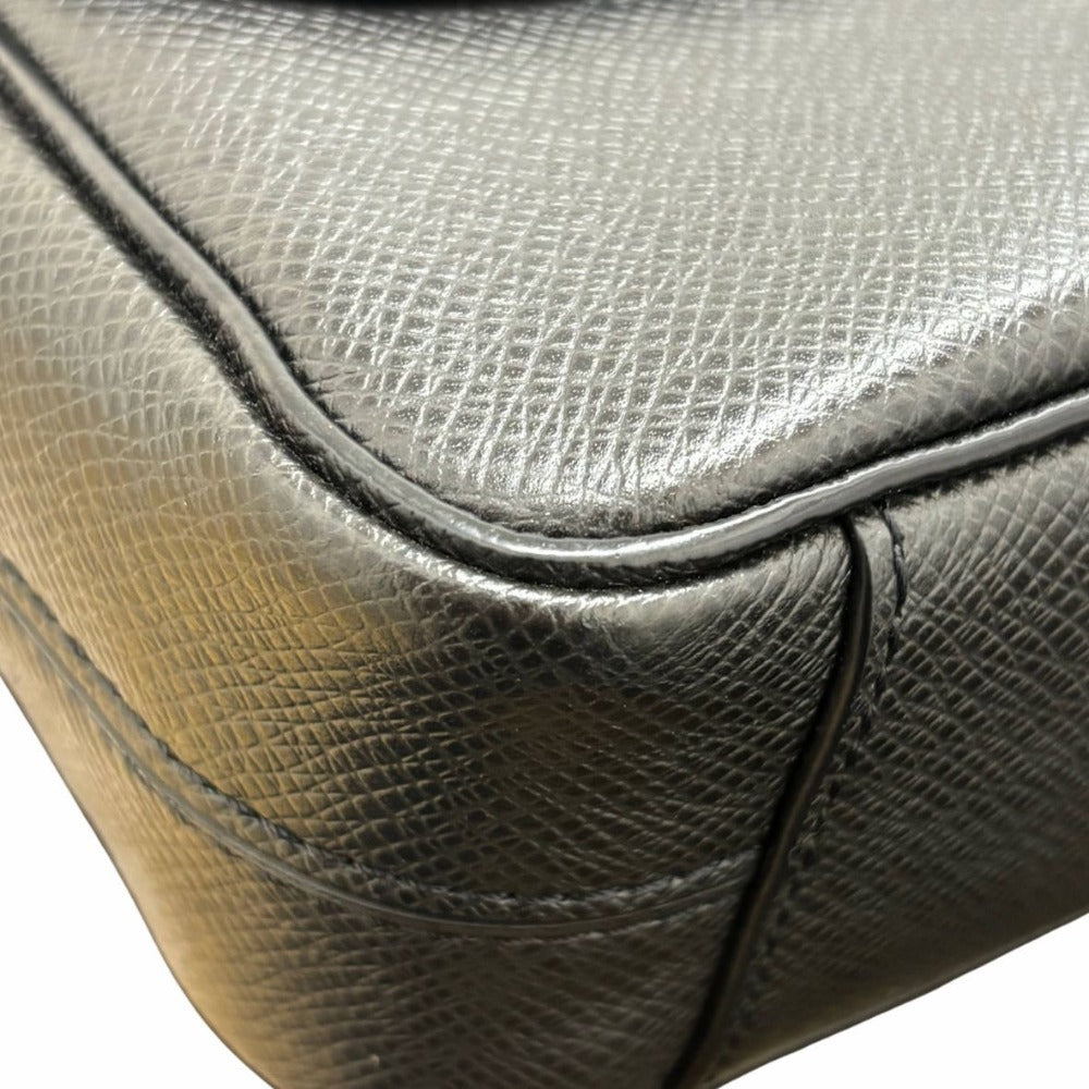 ルイヴィトン タイガ ロマンPM アルドワーズ M30619 ブラック レザー シルバー金具 斜め掛け シンプル メンズ LOUIS VUITTON