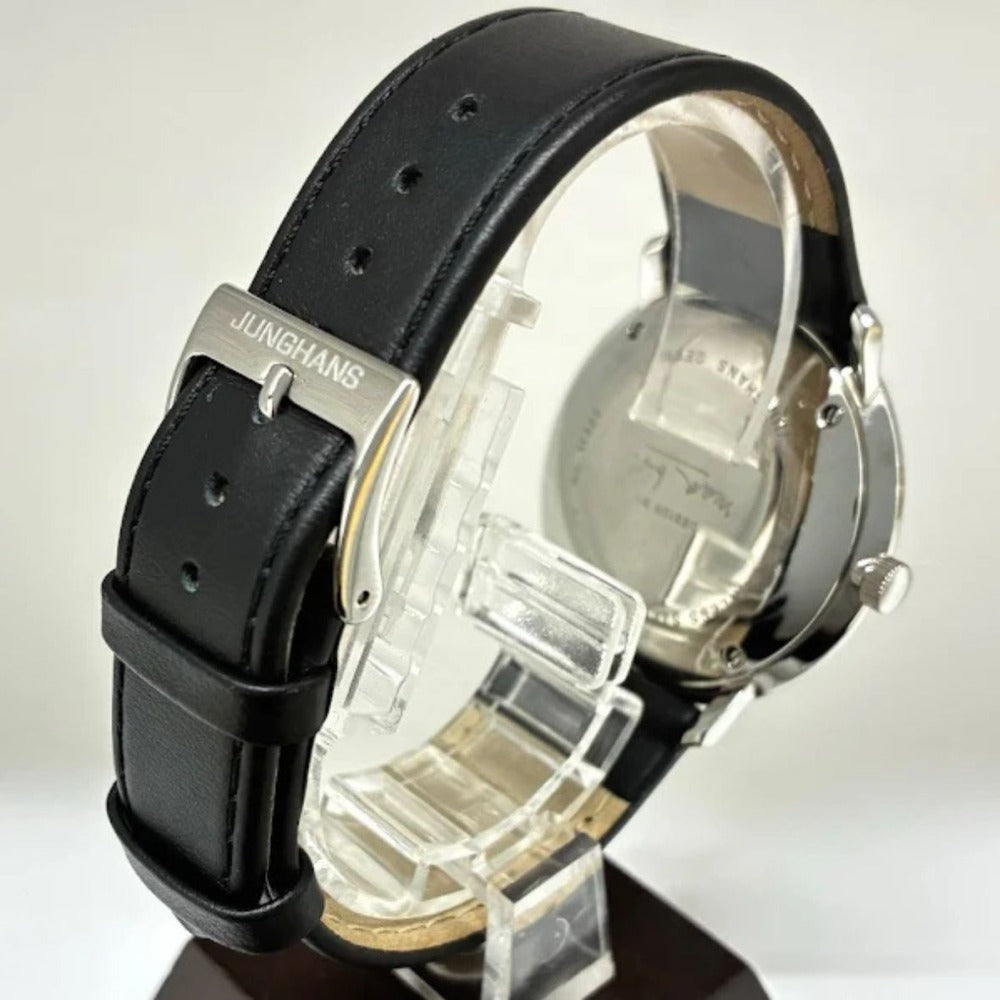 ユンハンス マックスビル 自動巻 38mm Ref.027/3500.02 機械式 ステンレス レザーストラップ 50m防水 メンズ JUNGHANS