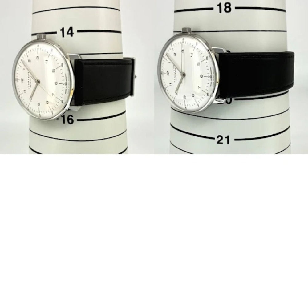 ユンハンス マックスビル 自動巻 38mm Ref.027/3500.02 機械式 ステンレス レザーストラップ 50m防水 メンズ JUNGHANS