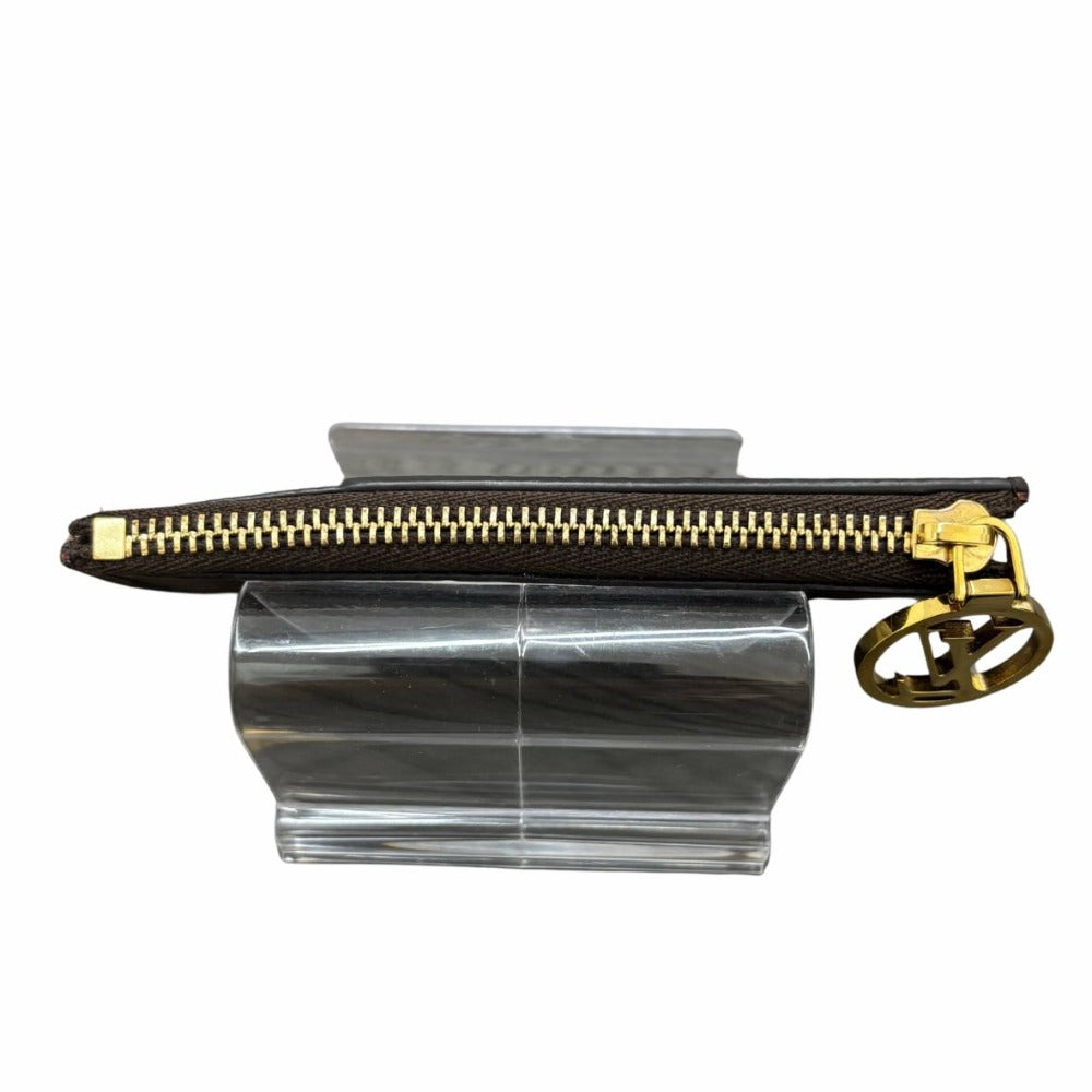 ルイヴィトン モノグラム ポルトカルトロミー M81880 ゴールド金具 PVC レザー ブラウン コンパクト カードケース コインケース ユニセックス LOUIS VUITTON