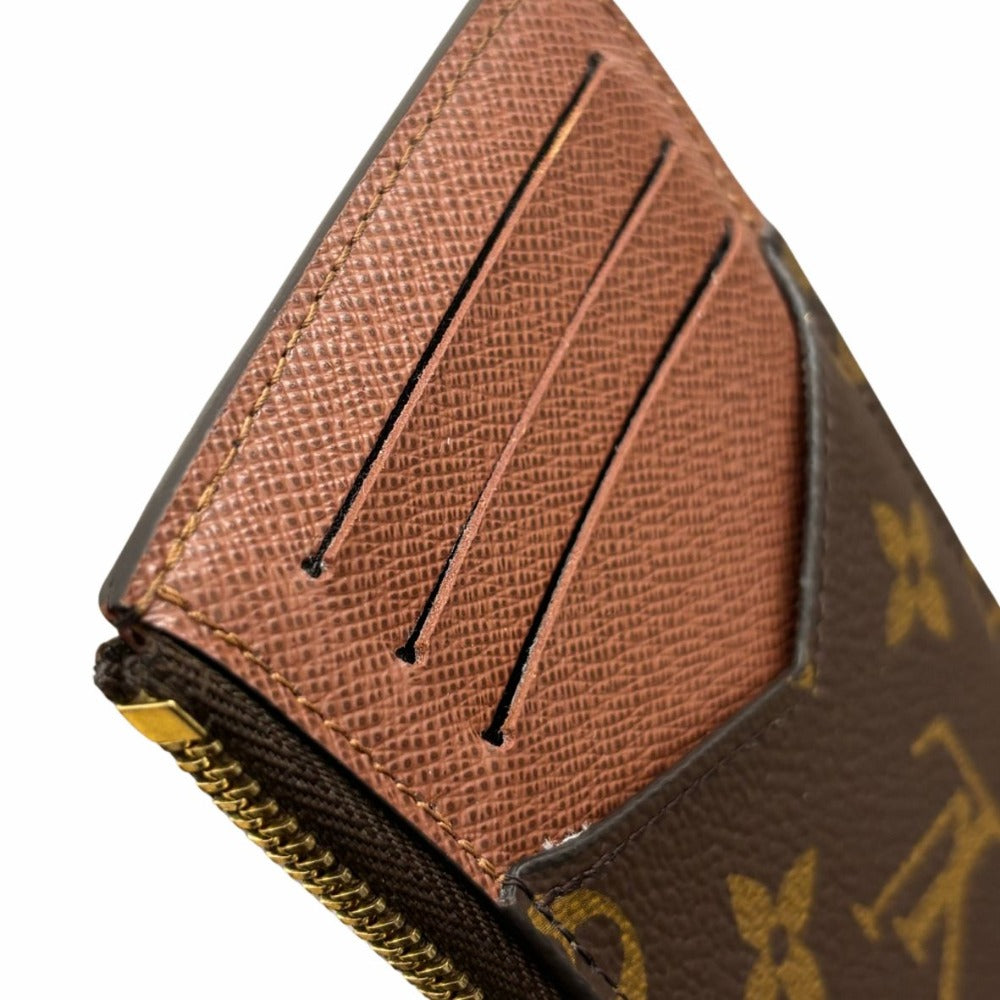 ルイヴィトン モノグラム ポルトカルトロミー M81880 ゴールド金具 PVC レザー ブラウン コンパクト カードケース コインケース ユニセックス LOUIS VUITTON