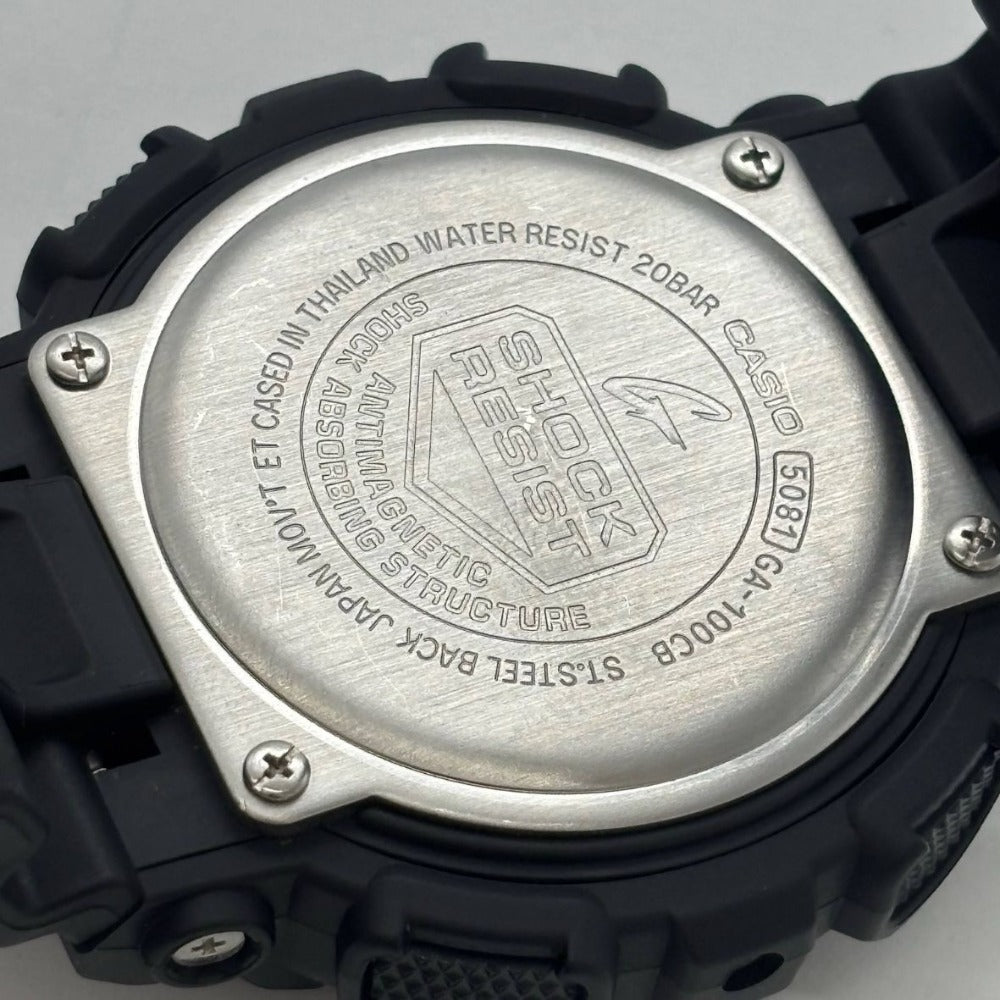 ジーショック GA-100CB-1AJF ブラック ブルー文字盤 迷彩 カモフラ アナデジ クオーツ 20気圧防水 メンズ G-SHOCK CASIO 腕時計