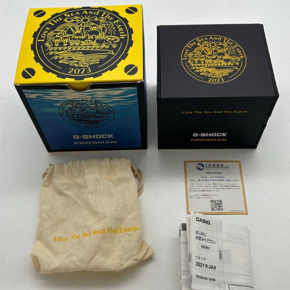 ジーショック FROGMAN イルクジ GW-8200K-9JR ブラック イエロー コラボレーションモデル タフソーラー デジタル CASIO G-SHOCK 未使用品