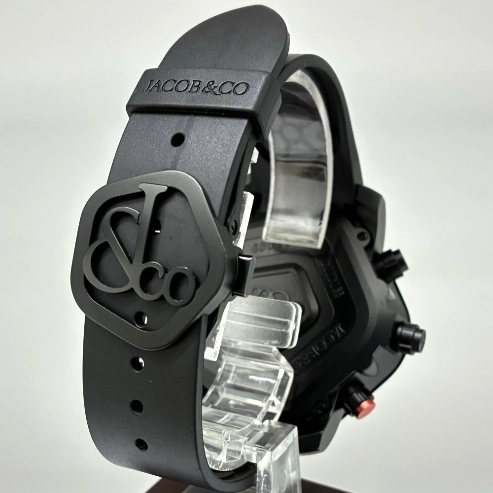 ジェイコブ JC-GST-WHD 5タイムゾーン ゴースト ダイヤモンドベゼル & ブラックベゼル 充電式 デジタル クオーツ JACOB&CO 腕時計