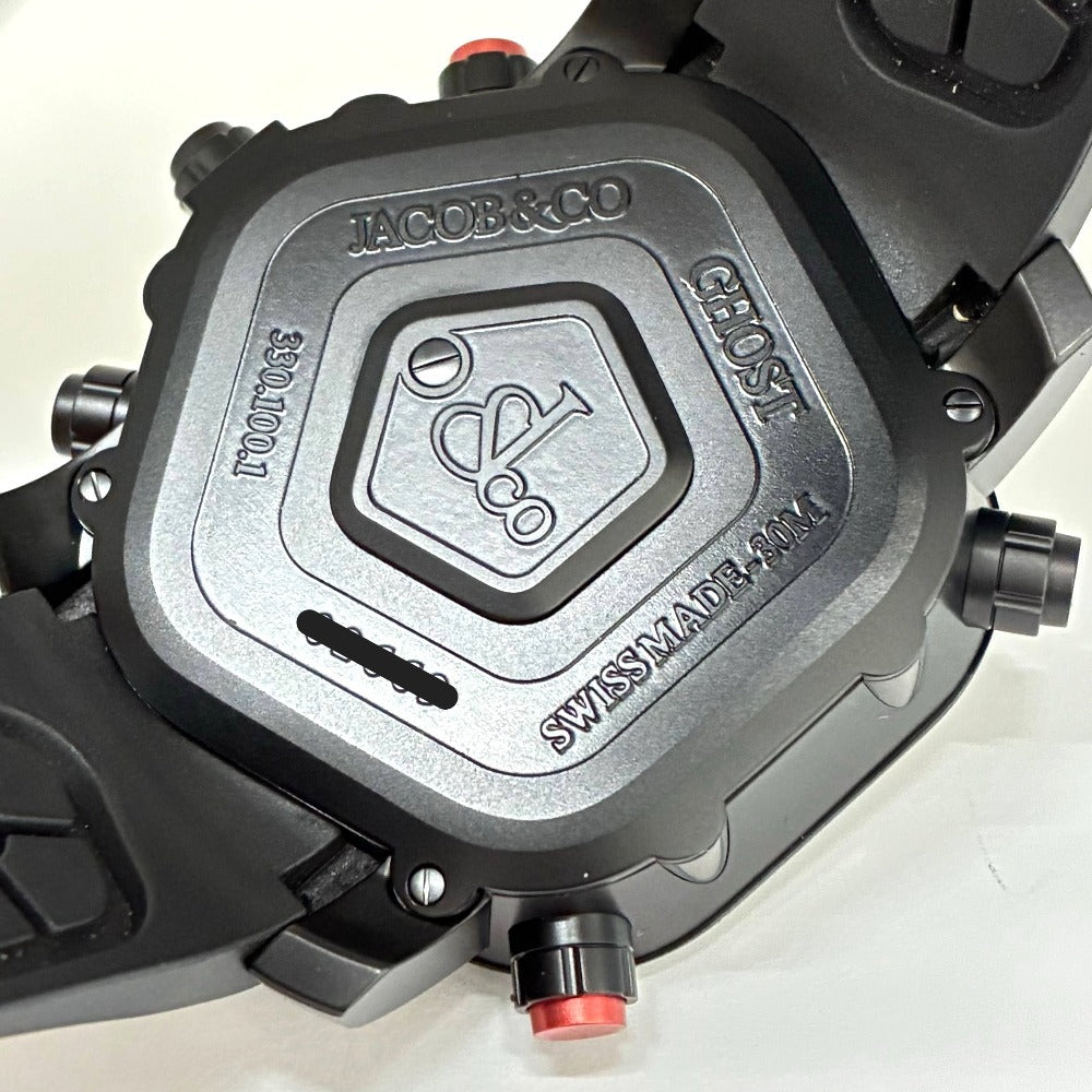 ジェイコブ JC-GST-WHD 5タイムゾーン ゴースト ダイヤモンドベゼル & ブラックベゼル 充電式 デジタル クオーツ JACOB&CO 腕時計