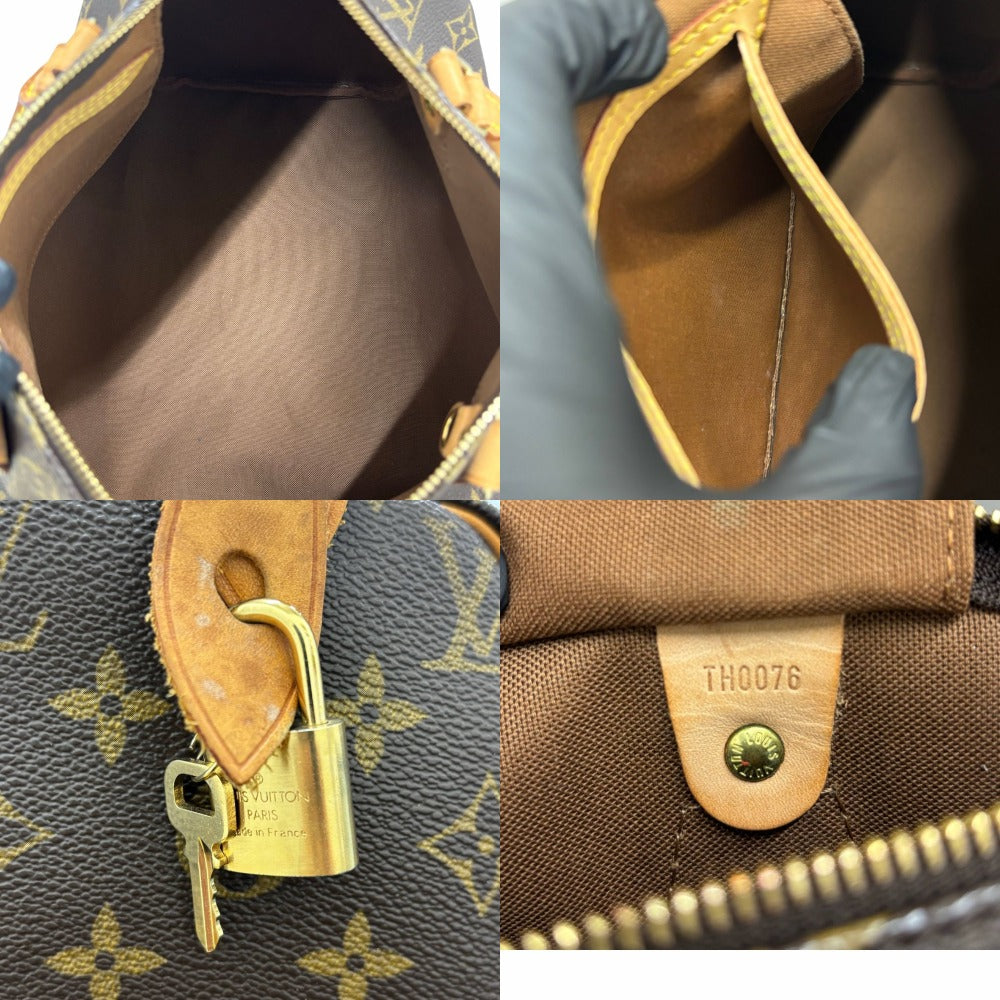 ルイヴィトン スピーディ30 M41526 モノグラム ブラウン ゴールド金具 PVC レザー ミニボストン レディース ハンドバッグ LOUIS VUITTON
